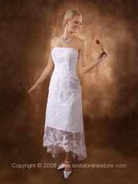 Beach Casual Wedding Dress - Strapless